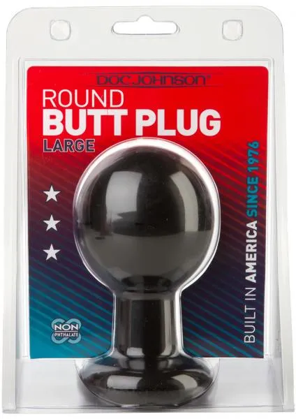 Doc Johnson Anal Round Butt Plug Large Black Doc Johnson Anal Round Butt Plug Large Black