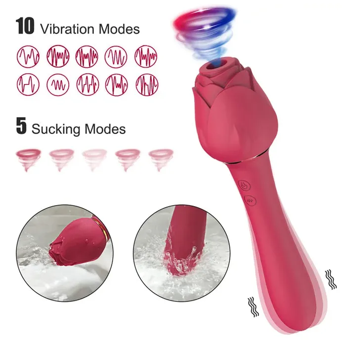 Vibrators OOTYEMO Rose Wand Sucking Rose Toy
