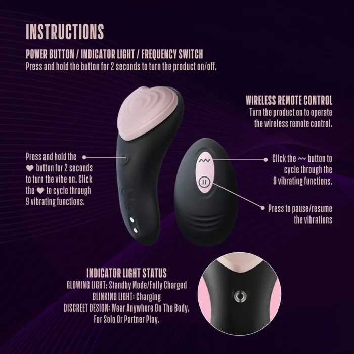 Female Sex Toys Blush Temptasia Heartbeat Rechargeable Silicone Clitoris Stimulator for Underwear with Remote Control