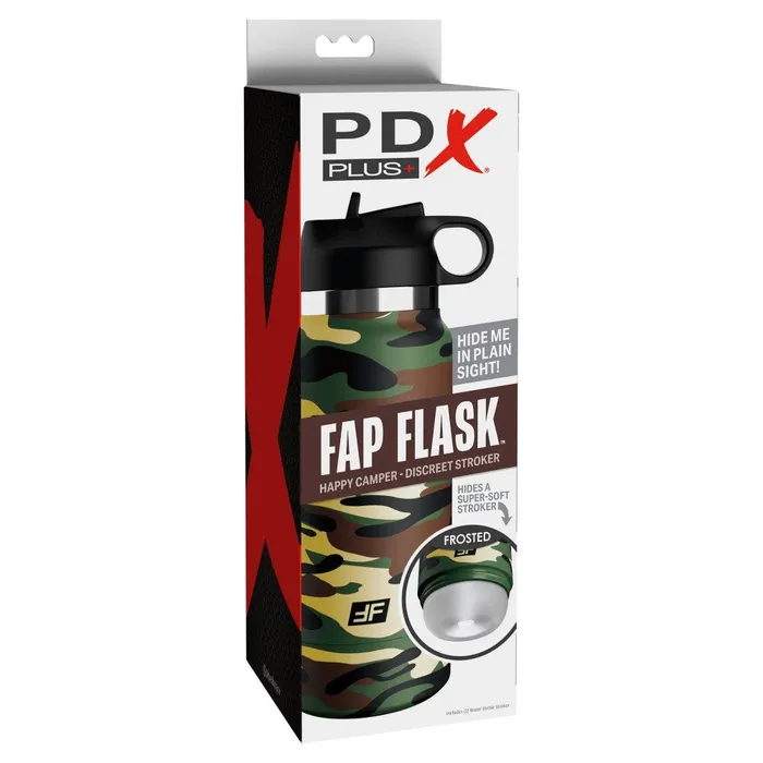PDX Plus Male Sex Toys PDX Plus Fap Flask Happy Camper Discreet Stroker