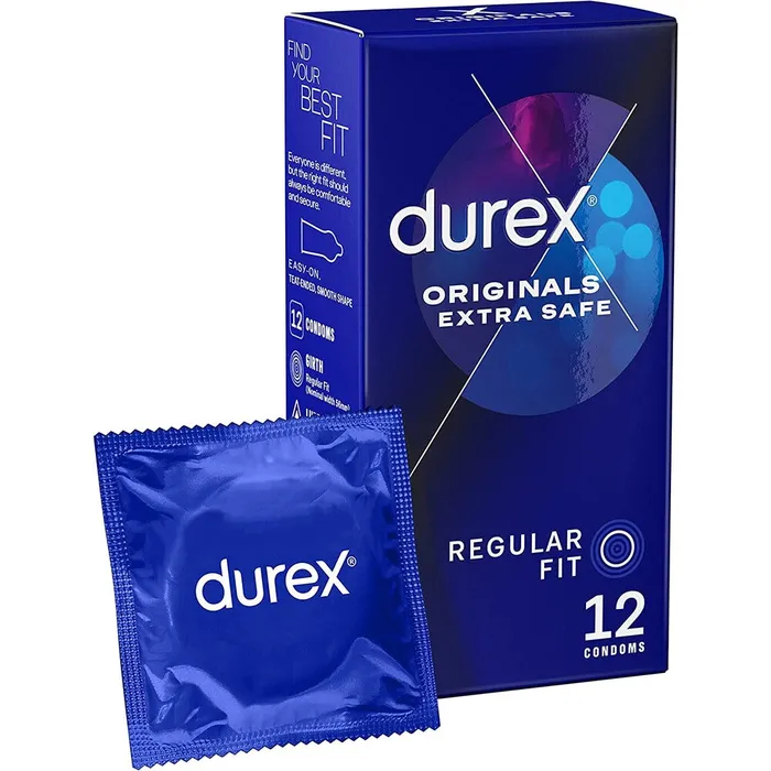 Male Sex Toys Durex Condoms Durex Extra Safe Regular Fit Condoms 12 Pack