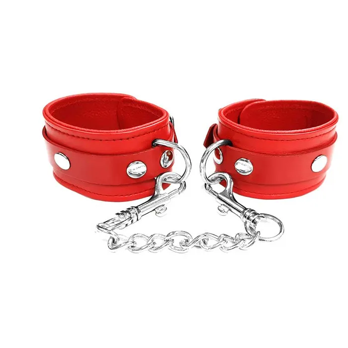 iloveexcitement Rouge 100 Leather Ankle Cuffs Restraints