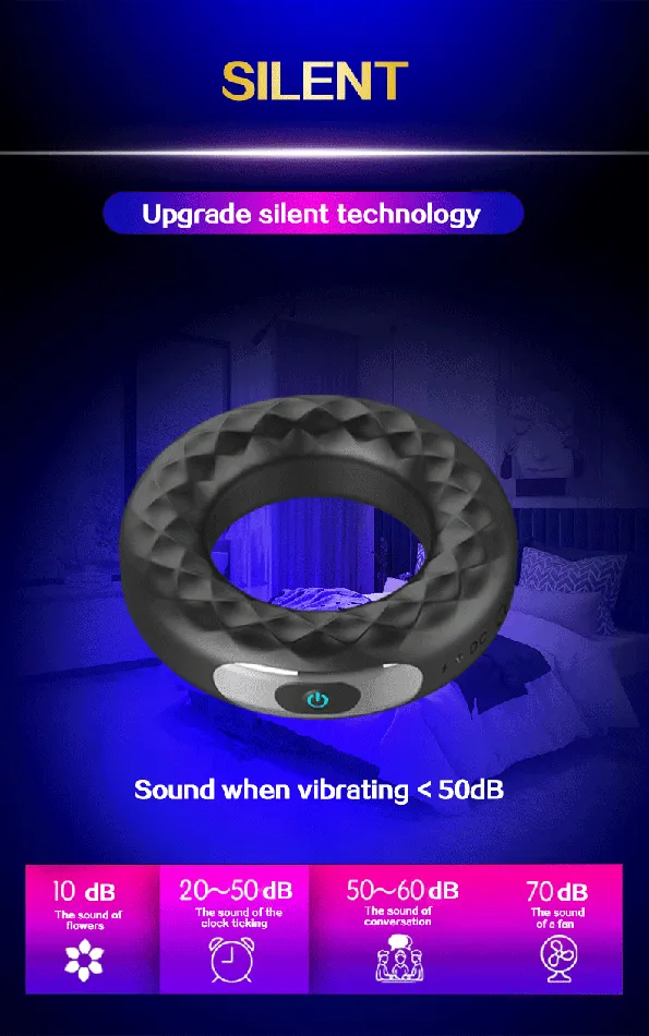 Stretchable Delay Ejaculation Silicone Cock Ring Vibrator Onion Toy Male Sex Toys