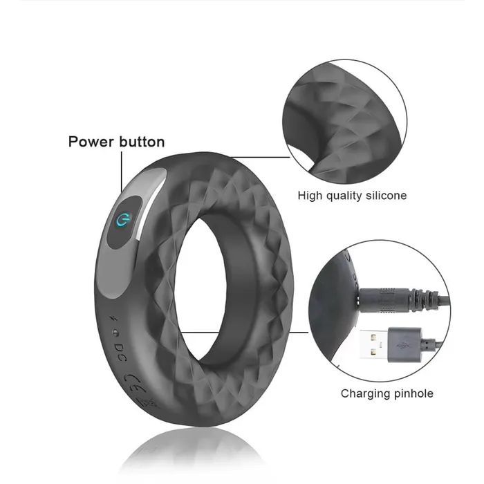 Stretchable Delay Ejaculation Silicone Cock Ring Vibrator Onion Toy Male Sex Toys