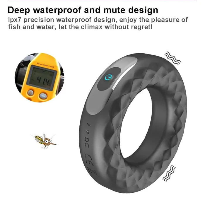 Stretchable Delay Ejaculation Silicone Cock Ring Vibrator Onion Toy Male Sex Toys