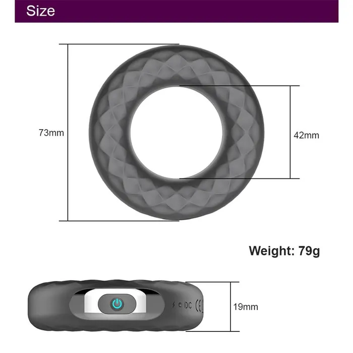 Stretchable Delay Ejaculation Silicone Cock Ring Vibrator Onion Toy Male Sex Toys
