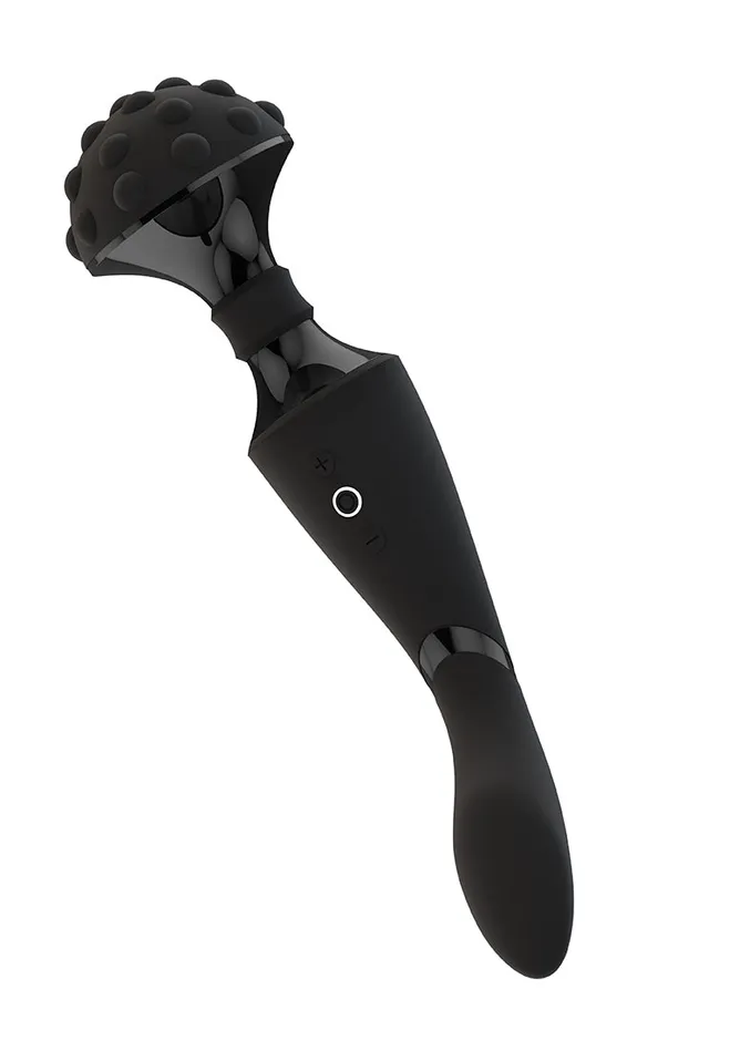 Shots America Vibrators Shiatsu Bendable Massager Wand Black