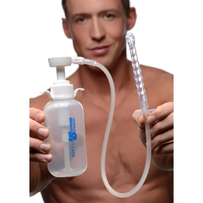 XR Brands Male Sex Toys Pump Action Enema Bottle With Nozzle