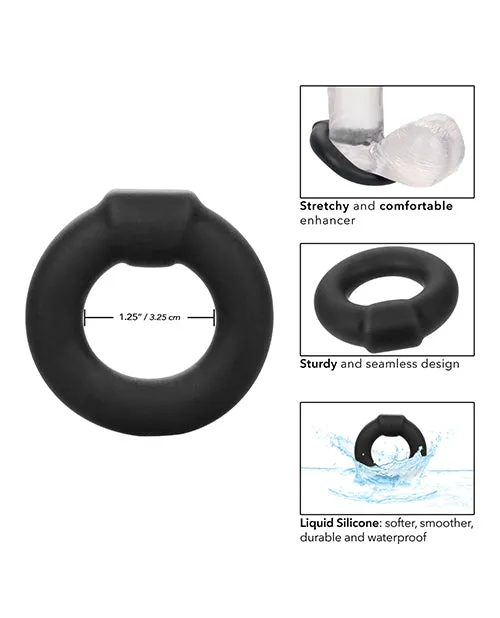 Cal Exotics Male Sex Toys Alpha Liquid Silicone Optimum Ring Black