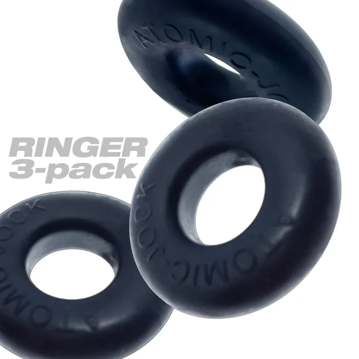 Anal Ringer Cockring 3 Pack Small Night Black Oxballs