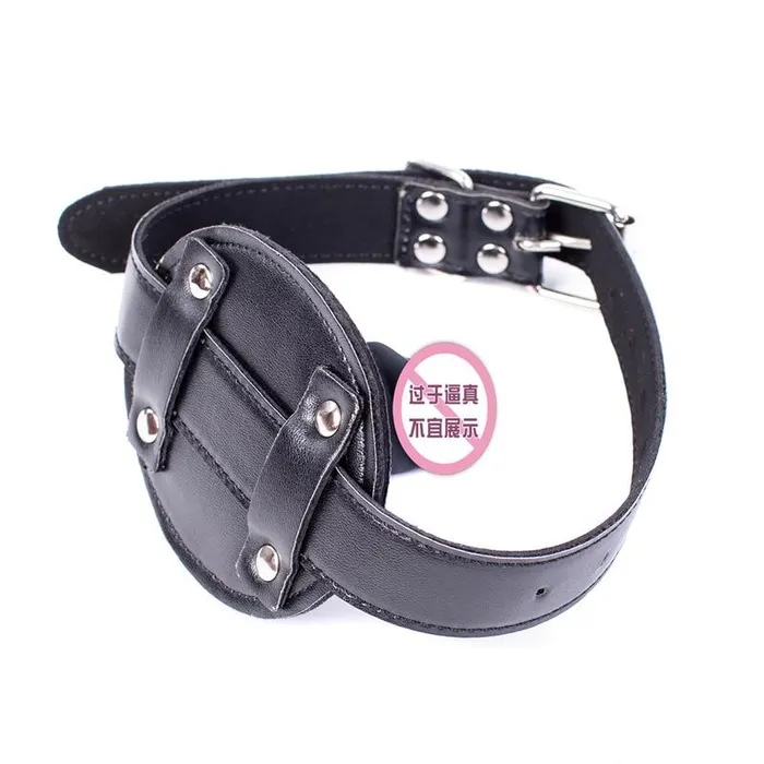 Dildos House of Dasein Gags Black Silicone Dildo Gag Phallic Mouth Muzzle Bondage Restraint