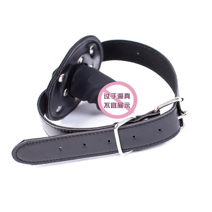 Dildos House of Dasein Gags Black Silicone Dildo Gag Phallic Mouth Muzzle Bondage Restraint