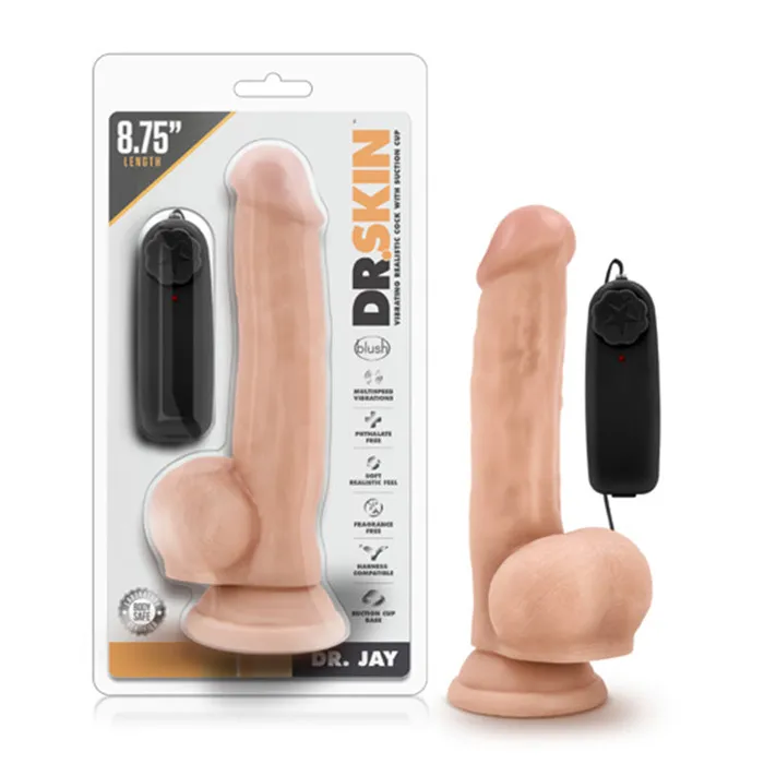 Dr Skin Dr Jay 875In Vib Cock Van Blush Female Sex Toys