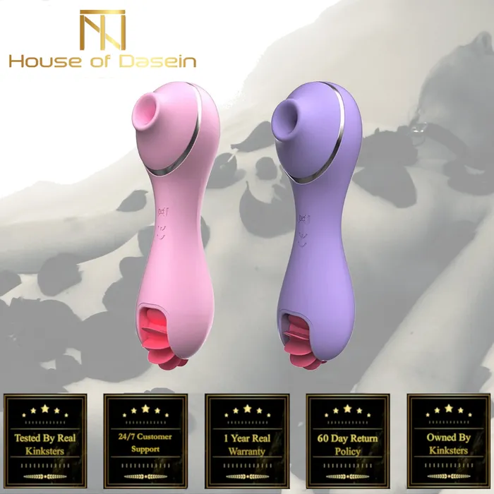 Female Sex Toys House of Dasein Clitoral Vibrators Sex Licking Tongue Vibrator Nipple Sucking Clitoral Suction Stimulator