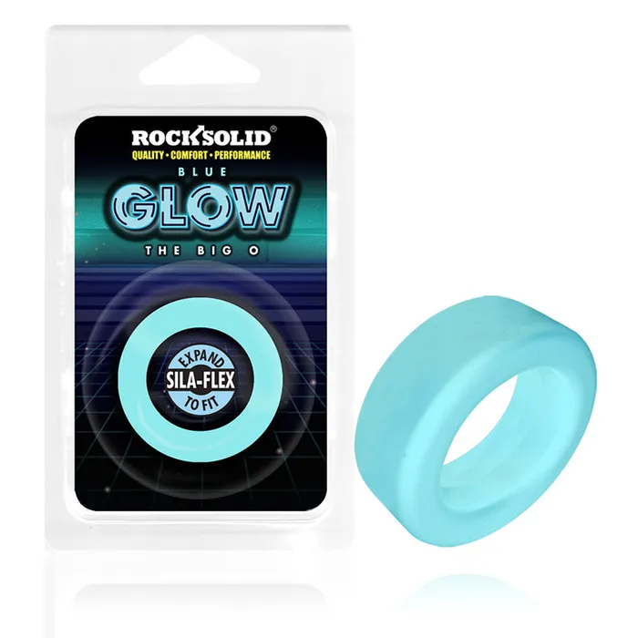 Vibrators Rock Solid Silaflex GITD Big O Blue Doc Johnson