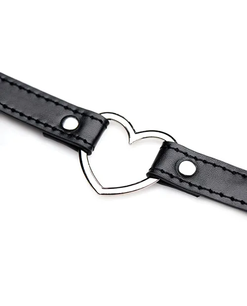 XR Brands Anal Master Series Dark Heart Chrome Heart Choker Black XR Brands Anal Master Series Dark Heart Chrome Heart Choker Black