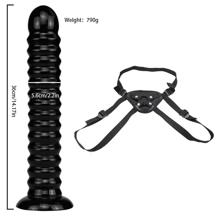 EVEs SECRETS Female Sex Toys Ribbed Large Artificial Penis for Sex Games Long StrapOn Dildos Unisex Adult Sex Toy