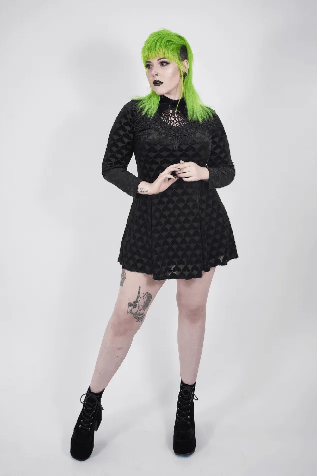 EVEs SECRETS Male Sex Toys Opulent Velvet Gothic Womens Dress with Vine Cutout