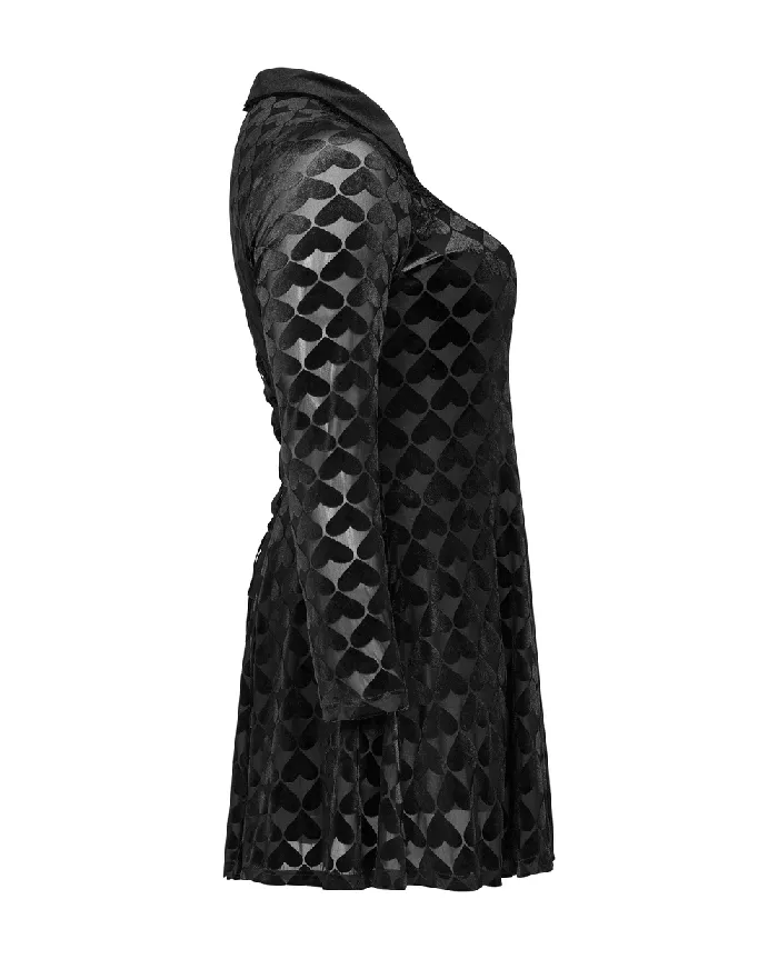 EVEs SECRETS Male Sex Toys Opulent Velvet Gothic Womens Dress with Vine Cutout