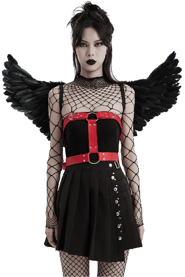 Gothic Demon Feather Wing Harness with Chains EVEs SECRETS Female Sex Toys