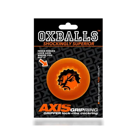 OxBalls Axis RibGrip Cockring Orange Ice Blue Ox Designs Oxballs Male Sex Toys OxBalls Axis RibGrip Cockring Orange Ice Blue Ox Designs Oxballs Male Sex Toys