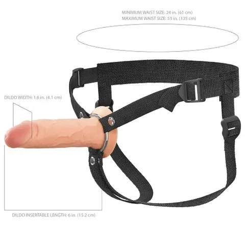PIPEDREAM Female Sex Toys FANTASY XTENSIONS 6 HOLLOW STRAPON