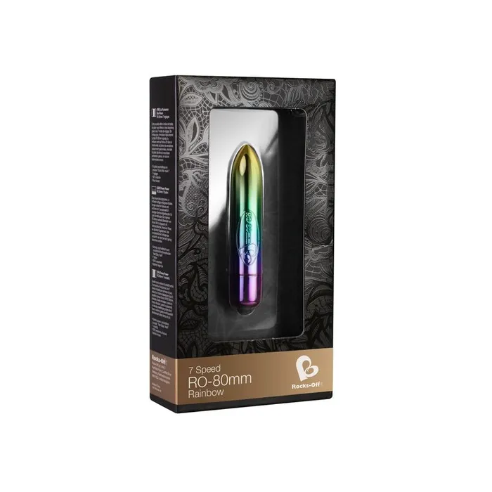 Rocks Off Female Sex Toys RO80mm 7 Speed Rainbow Vibrating Bullet
