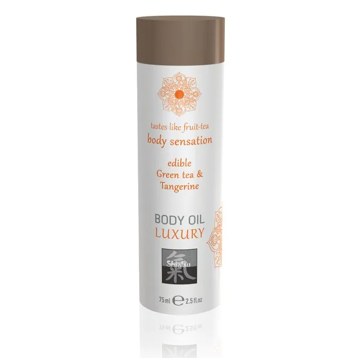 Shiatsu Couples Shiatsu Luxury Body Oil Edible Green Tea and Tangerine 75ml