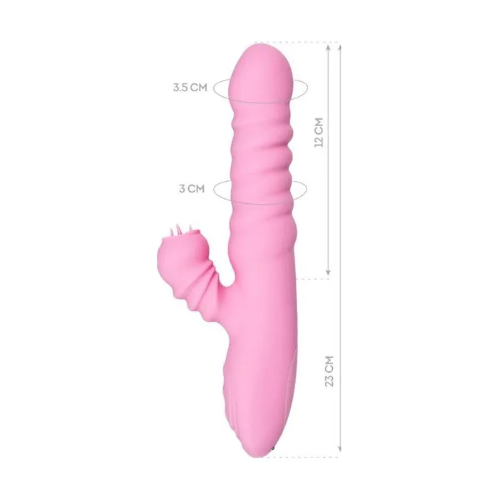 Vibrators JOS Lixy Heating and Rotating Petal Tickler Pink JOS